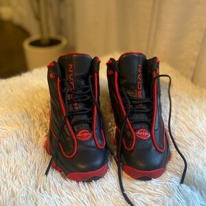 Jordan Kids Black and Red High-Top Sneakers
